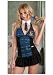 Dreamgirl Girls School For Girls Plaid Babydoll,Black/Plaid,One Size