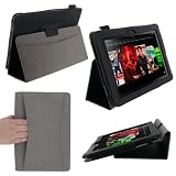 rooCASE Dual Station (Black) Folio Case Cover for Amazon Kindle Fire HD 8.9 Inch Tablet - Auto Sleep and Wake (NOT Compatible with Fire HD 7-Inch)