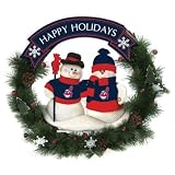 Cleveland Indians Christmas Snowman Holiday Wreath