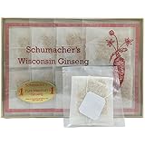 American Ginseng Tea, 100% Pure Wisconsin Ginseng roots - BEST Herbal Tea made from Wisconsin Ginseng roots. Tea helps with Anxiety, Stress, Energy, Fatigue, Libido, Health. by Schumacher Ginseng
