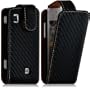 Housse coque etui pour Samsung Wave 575 S5750 Motif Gaufre couleur noir + Film protecteur