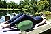 YogaAccessories Supportive Rectangular Cotton Yoga Bolster - Green