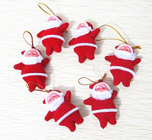 Buyusee 6x Christmas Santa Claus Ornaments Festival Xmas Tree Hanging Decoration