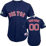 Boston Red Sox Majestic -Personalized With Your Name- Navy Authentic Cool Base&Atilde;&cent;"&Acirc;&cent; Jersey with Fenway Park 100th Year Anniversary Patch