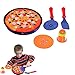 Dazzling Toys Pizza Pie Party + Cooking & Cutting Accessories Play Set Toy for Kids