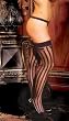 Thigh Hi Stocking Black Stripe Hosiery EROTIC