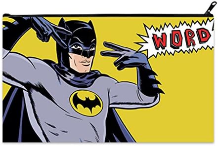 Customized Female Medium Size Cosmetic Makeup Bag Coin Purse Pouch Cash Bags With Batman Print.