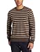 Williamson Mens 100% Cashmere Long Sleeve Crew Neck Stripe Sweater