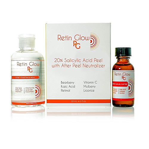 20% Salicylic Acid Acne Peel with 4 oz Neutralizer, Contains Bearberry, Kojic Acid, Vitamin C, Mulberry, Licorice & Retinol.