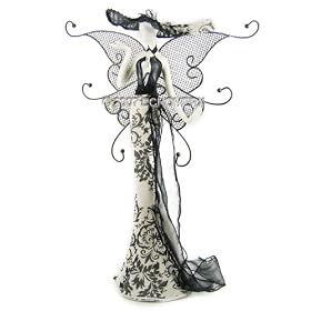 Butterfly Lady Jewelry Stand Earrings Holder Black & White