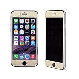 スペックコンピュータ 覗き見防止フィルム iPhone6 4.7 インチ Metal Frame Privacy screen film のぞき見防止 フィルム 防指紋 硬度5H 非光沢 アンチグレア 覗き見防止 全面保護 液晶保護フィルム for Apple iPhone6 (iPhone6用:ゴールド)