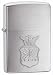 You can't go wrong with this illustrious brushed chrome lighter that is fitted with an excellent air force crest emblem making this sophisticated lighter the eventual gift for any occasion. show of your cool fashion with this overwhelming lighter at your side and notice the difference in style with this brushed chrome lighter at your side. this trendy air force crest lighter will make a grand present for your special air force officer and they are sure to remember how much your actually appreciate them. This eye-catching brushed chrome lighter is perfect for engraving and will only add to the style and elegance of your cool groomsmen's gifts. With over 75 years of total merit and reliability to back it up, this lighter is sure to last you a lifetime of use. On top of all of that this breathtaking lighter also comes in its very own esteemed plastic gift case certifying this marvelous lighter as an authentic Zippo lighter and a genuine Air force standard issue item.