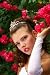 Beauty Girl in Wedding Dress in the Red Roses - 24H x 16W - Peel and Stick Wall Decal by Wallmonkeys