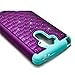 LG G Stylo Case, Starshop Slim Dual Layer Armor Phone Case Cover with Spot Diamond Teal/Purple with Premium Screen Protector