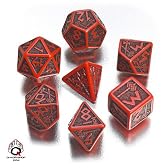 Dwarven Dice Set Red & Black (ドワーフダイスセット7種 レッド＆ブラック)