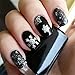 NICOLE DIARY Xmas Christmas Snowflake Holographic Nail Foils Nail Art Transfer Sticker Paper