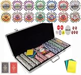 650 Casino Boat 11.5 Gram Clay Composite Chipset with 7 kinds of Poker Chips.