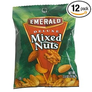 Emerald Nuts Deluxe Mixed Nuts, 2.5-Ounce Bags (Pack of 12) by Emerald