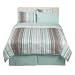 Casual Home Bed in a Bag - Aqua Stripe