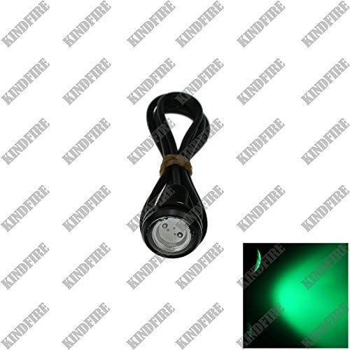 KINDFIRE 2pcs 23MM 3W LED Eagle Eye Daytime Running DRL Light Car Motor Black O504(8 Color) (Green)