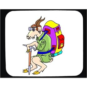 Mouse Pad with goat, prospector, prospecting, animal, hiking