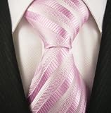 Neckties by Scott Allan, 100% Woven Pink Striped Tie, Formal Neckties for Weddings