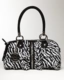 bebe Chain Frills Satin Satchel