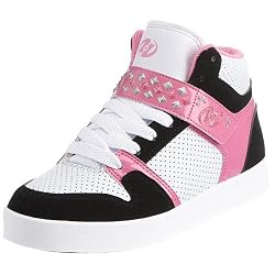 51%2BsbUpqovL. SL250  Heelys Little Kid/Big Kid Street Hi Skate Shoe,White/Black/Pink,4  US Big Kid