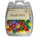 Magna Card Multi-Colored Push Pins, Light Blue/Yellow/Pink/Purple, 2 packs of 48, 3.3 x 1.3 x 4.2 inches  (46616)