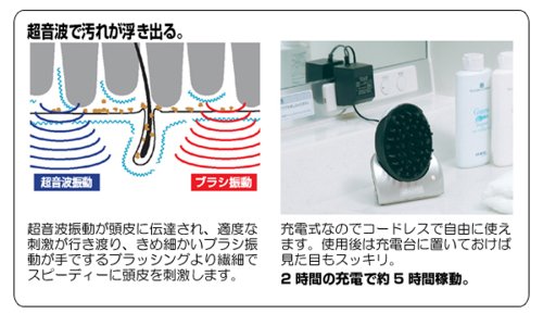 超音波振動頭皮洗浄ブラシ IR-8797