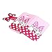 Yakamoz Lovely Cute Pink Bow Bowkot Glove Leather Flip Wallet Stand Case with Card Slots for LG L70 Optimus D320 with Free Screen Protector & Stylus Pen