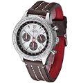 Detomaso Classic Herren-Armbanduhr FIRENZE Chronograph Braun Zifferblatt Leder