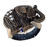 Versales Women's Copper Tone Elephant Ring Watch With Baguette Stones