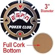 ESPN Poker Club Ceramic Coaster - Black