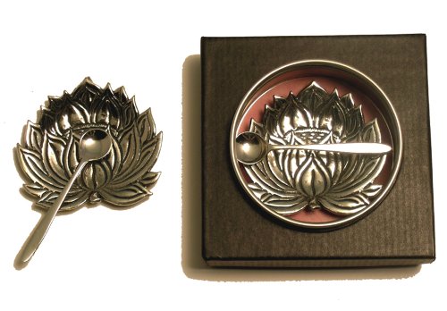 Clay Company Pewter Lotus Cellar Set