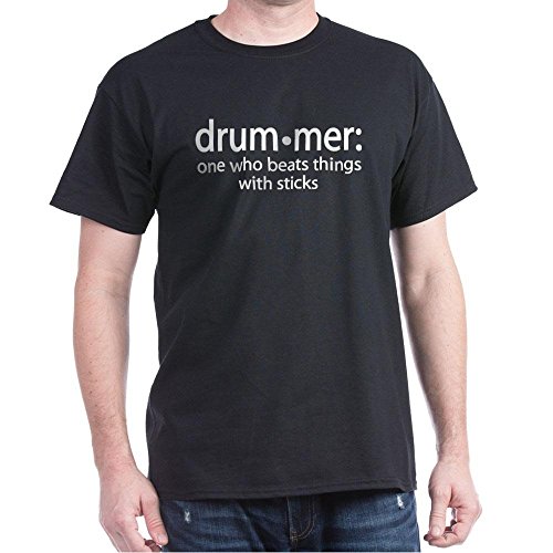 CafePress - Funny Drummer Definition - 100% Cotton T-Shirt, Crew Neck, Soft and Comfortable Classic Tee with Unique Design