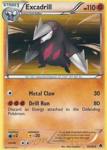 Pokemon Emerging Powers Foil Rare Excadrill 56/98