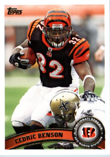 2011 Topps Football Card # 339 Cedric Benson - Cincinnati Bengals - NFL Trading Card in a Protective Case!