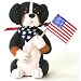Bernese Mountain Dog Patriotic Pup Figurine
