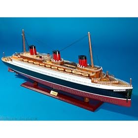 Normandie 32 Cruise Ship Wood Model French Ocean Liner Wooden Boat Models by Handcrafted Model Ships