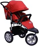 Tike Tech Single City X3 Swivel Stroller, Alpine Red