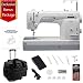 Janome 1600P-QC Sewing/Quilting Machine Bundle with Rolling Trolley, Straight Stitch Foot and Plate