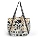 ILEA - [Rock Spirit] 100% Cotton Eco Canvas Shoulder Tote Bag / Shopper Bag / Multiple Pockets