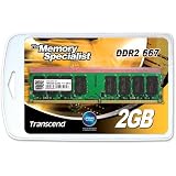 Transcend - Memory - 2 GB - DIMM 240-pin - DDR2 - 667 MHz / PC2-5300 - CL5 - 1.8 V - unbuffered - ECC