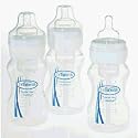 Handi Craft 480-P3 Dr. Brown Wide 3 Pack Polypropylene 8 oz Bottles - Case of 12