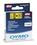 DYMO Labeling Tape, D1, Split Back, Adhesive, Easy Peel, 1/2"x23', Black on Yellow