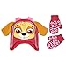 Nickelodeon Toddler Girls Paw Patrol Skye Acrylic Hosiery Knit Contoured Short Winter Hat with Knit Ears and Matching Mitten Set, Pink, One Size