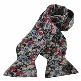 Mens Floral Print Silk Self Tie Bowtie Bow Tie