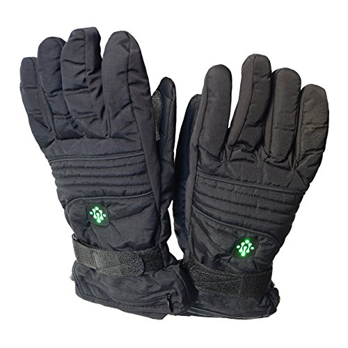 Ivation Heated Gloves, Electric Rechargeable Fleece lined w/ 3 LED