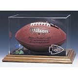 Kansas City Chiefs NFL Football Display Case Wood Base - CAS-KCC-NFL-110-EL